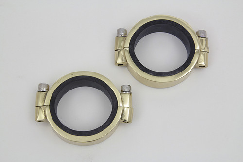 V-Twin #14-0521BS - Brass Intake Manifold Clamp Set