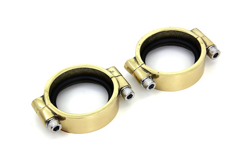 V-Twin #14-0521B - Brass Intake Manifold Clamp Set