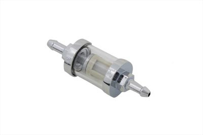 V-Twin - Kleer-Thru Fuel Filter Chrome and Glass