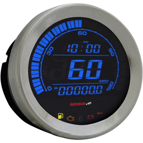 Koso North America #BA051000 - 4" Speedometer - Chrome