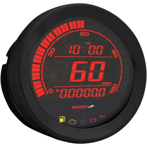 Koso North America #BA051010 - 4" Speedometer - Black