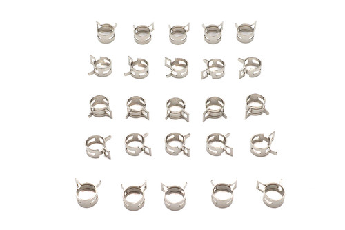 V-Twin #T03-6235-25 - Nickel Plated Oil Line Hose Clamp