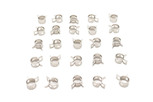V-Twin #T03-6237-25 - Nickel Plated Oil Line Hose Clamp