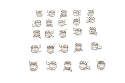 V-Twin #T03-6238-25 - Nickel Plated Oil Line Hose Clamp