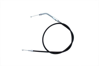 V-Twin #28-0093 - Black Throttle Cable with 45° Elbow Fitting
