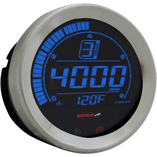 Koso North America #BA051100 - 4" Tachometer - Chrome