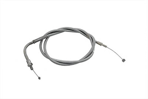 V-Twin - Chrome Spiral Throttle Cable