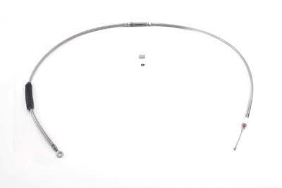 V-Twin #H11-0091SP - 65.66 inch Braided Stainless Steel Clutch Cable