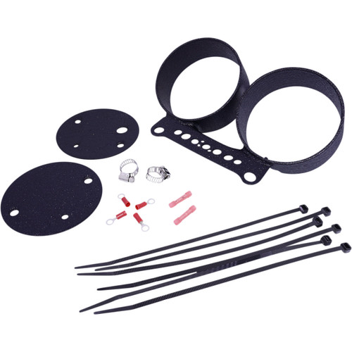 Drag Specialties - Dual Gauge Bracket - Wrinkle Black