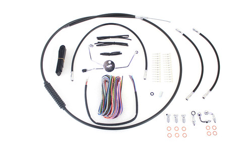 V-Twin #40281 - 15 inch-17 inch Handlebar Cable and Brake Line Kit