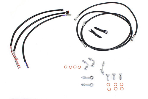 V-Twin #40286 - 12 inch-14 inch Handlebar Cable and Brake Line Kit