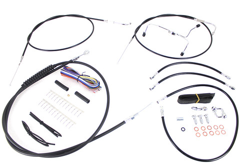 V-Twin #40293 - 12 inch-14 inch Handlebar Cable and Brake Line Kit