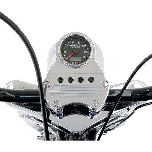 Drag Specialties - Snap-In Indicator Light - High Beam - Black Bezel