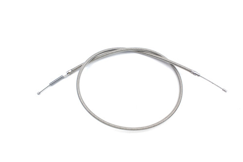 V-Twin #H11-7007S - 53.31 inch Braided Stainless Steel Clutch Cable