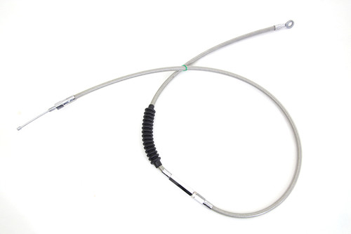 V-Twin #H11-7008S - 60.63 inch Braided Stainless Steel Clutch Cable