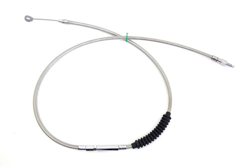 V-Twin #H11-7013S - 60.69 inch Braided Stainless Steel Clutch Cable
