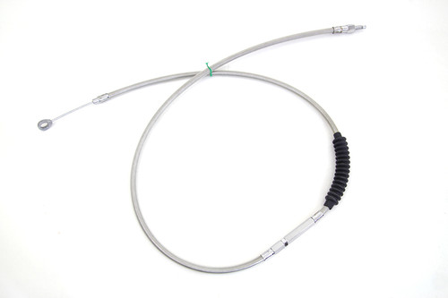 V-Twin #H11-7013S - 60.69 inch Braided Stainless Steel Clutch Cable