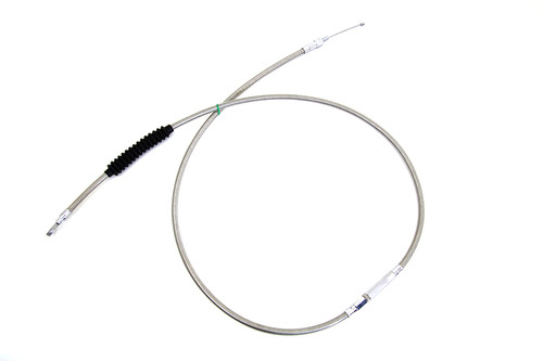 V-Twin #H11-7015S-6 - 70.69 inch Braided Stainless Steel Clutch Cable