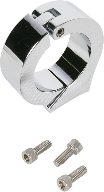 Clamp Mount - For 1.50" Handlebar - 3-3/8"  Gauge Cups - Chrome