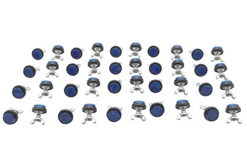Chris Products #CH40B *12/CASE* - License Plate Frame Reflector Set Blue
