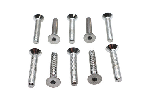 Colony #FHS-110 - Allen Flat Head Screws Chrome 1/4 inch-28 x 1-1/2 inch