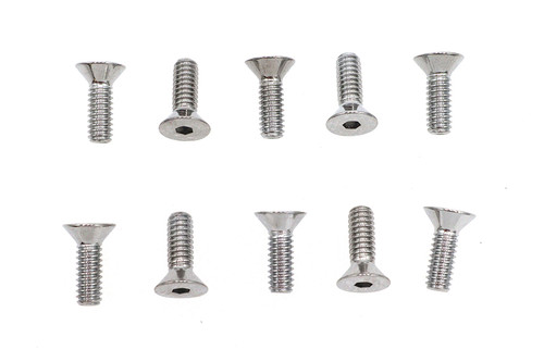 Colony #FHS-155 - Allen Flat Head Screws Chrome 1/4 inch x 3/4 inch