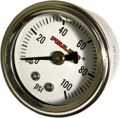 Oil Pressure Gauge - Back Port - White Face