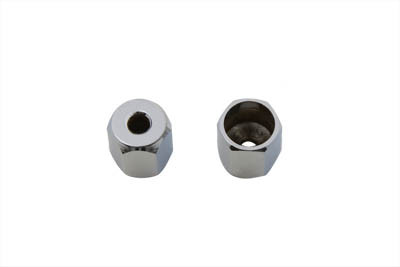 OE #68424-89 - OE Turn Signal Bar End Nuts Chrome