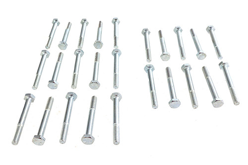 V-Twin - Hex Cap Bolts Zinc 1/4 inch X 2-1/4 inch