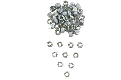 V-Twin - Zinc Hex Nuts 3/8 inch-16 Nyloc