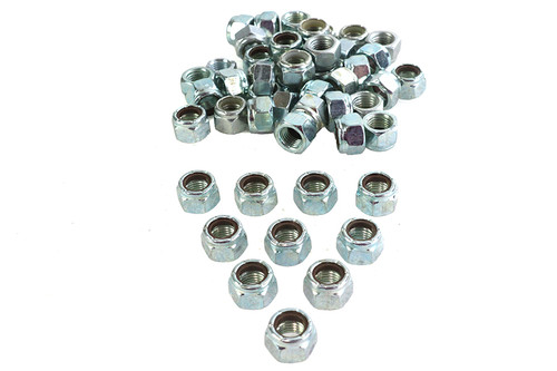 V-Twin - Zinc Hex Nuts 7/16 inch-20 Nyloc