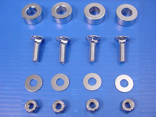 V-Twin #08-6147NU - Exhaust Bolt and Spacer Kit Chrome