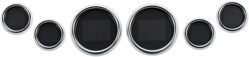 MLX 6-Gauge Instrument Kit - Chrome Bezel
