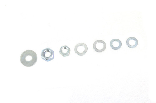 V-Twin - Spring Fork Nut and Washer Kit Zicad Plated