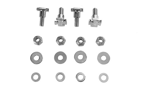 V-Twin - License Plate Frame Mount Bolt Set Chrome Maltese Style