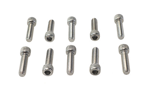 Colony #SHC-954 - Allen Socket Cap Bolt Knurled Chrome 1/4 inch X 7/8 inch