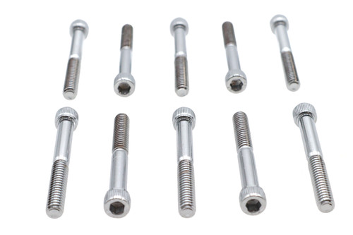 Colony #SHC-960 - Allen Socket Cap Bolt Knurled Chrome 1/4 inch X 2 inch