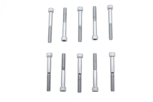 Colony #SHC-960 - Allen Socket Cap Bolt Knurled Chrome 1/4 inch X 2 inch