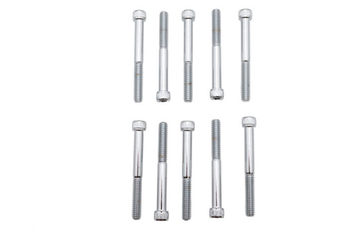 Colony #SHC-961 - Allen Socket Cap Bolt Knurled Chrome 1/4 inch-20 X 2-1/4 inc