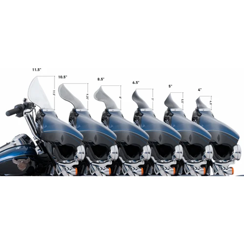 Klock Werks #KWW-01-0206 - Flare® Windshield - 11-1/2" - Clear - '96-'13 FLH
