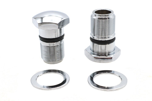 V-Twin - 35mm Fork Tube Plug Set Chrome