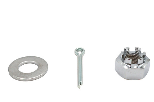 V-Twin #63100 - Chrome Axle Nut Kit Castle Style 5/8 - 18 UNF