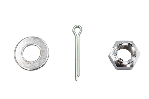 V-Twin #63100 - Chrome Axle Nut Kit Castle Style 5/8 - 18 UNF