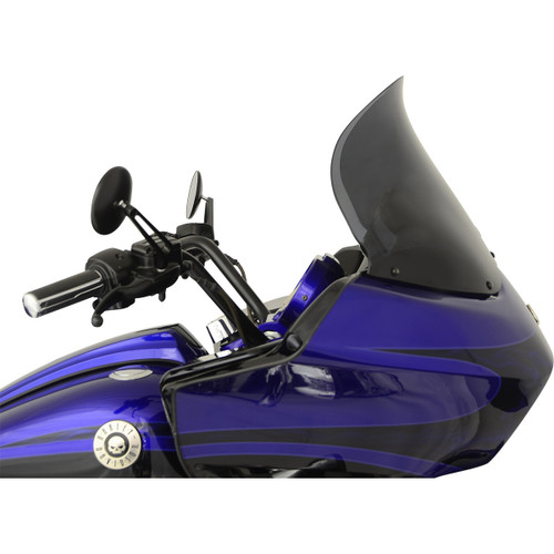 Klock Werks #KWW-01-0257 - Pro-Touring Flare® Windshield - 14" - Dark Smoke - '98-'13 FLTR