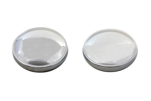 Wyatt Gatling #03-0027/6 - Stock Style Gas Cap Set Vented and Non-Vented Chrome