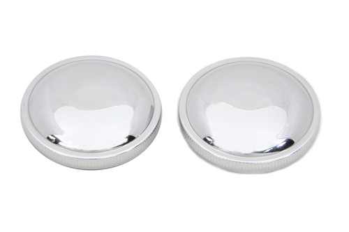 Wyatt Gatling #03-0027/6 - Stock Style Gas Cap Set Vented and Non-Vented Chrome