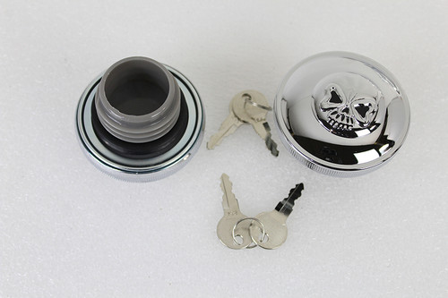 Wyatt Gatling #78401 - Keyed Gas Cap Set Vented and Non-Vented Chrome