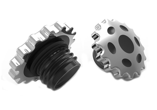 Wyatt Gatling #78093 - Sprocket Gas Cap Set Vented and Non-Vented Chrome