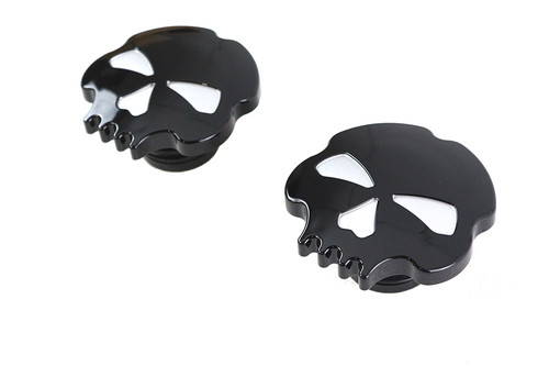 Wyatt Gatling #78293B - Skull Style Gas Cap Set Black