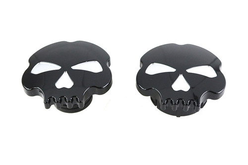Wyatt Gatling #78294B - Skull Style Gas Cap Set Black